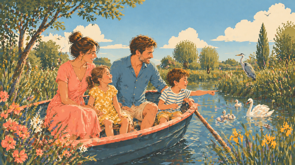 Famille en balade dans le marais poitevin en Vendée pour la Journée internationale des familles - idées activités 85 2026