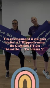 Famille participant au Run Fest de Cagnes-sur-Mer sur l’Hippodrome Côte d’Azur, événement sportif et festif avec animations, courses et activités family friendly sur la Côte d’Azur.