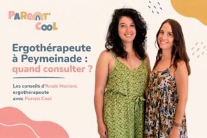 Anaïs Mariani, ergothérapeute à Peymeinade, aux côtés de Prescilla de Parent Cool pour une interview consacrée à l'ergothérapie pédiatrique et à l'accompagnement des enfants.