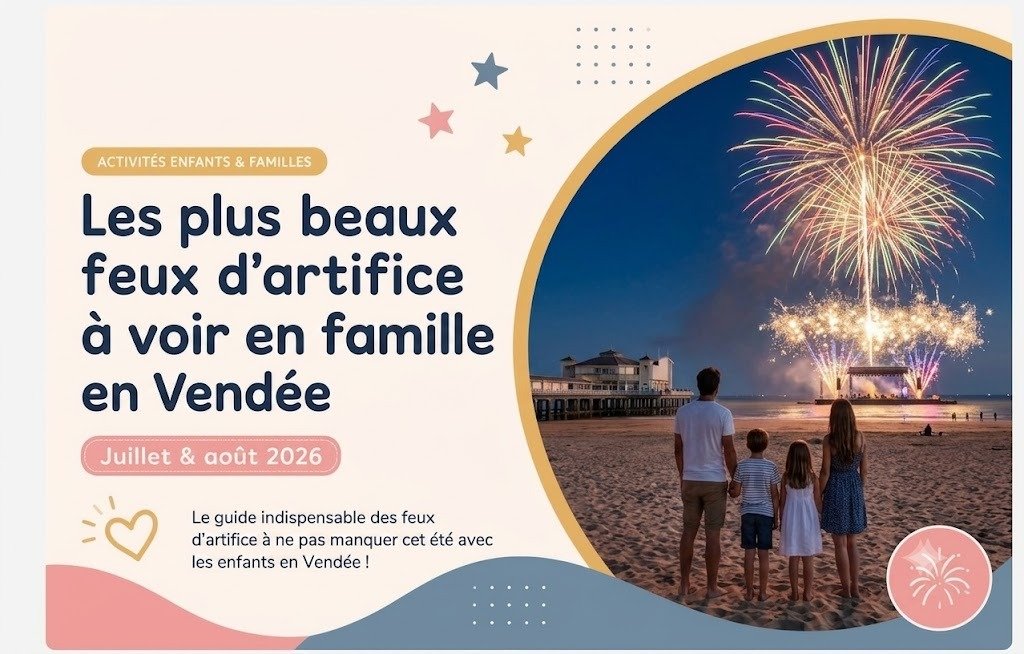 Sélection des plus beaux feux d'artifice à voir en famille en Vendée durant l'été 2026 par Parent Cool