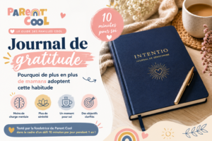 Journal de sérotonine Intentio testé par la fondatrice de Parent Cool pour réduire la charge mentale et prendre 10 minutes pour soi chaque jour.