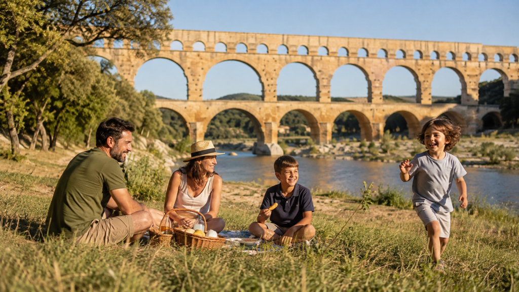 Famille avec enfants en sortie dans le Gard, guide Parent Cool