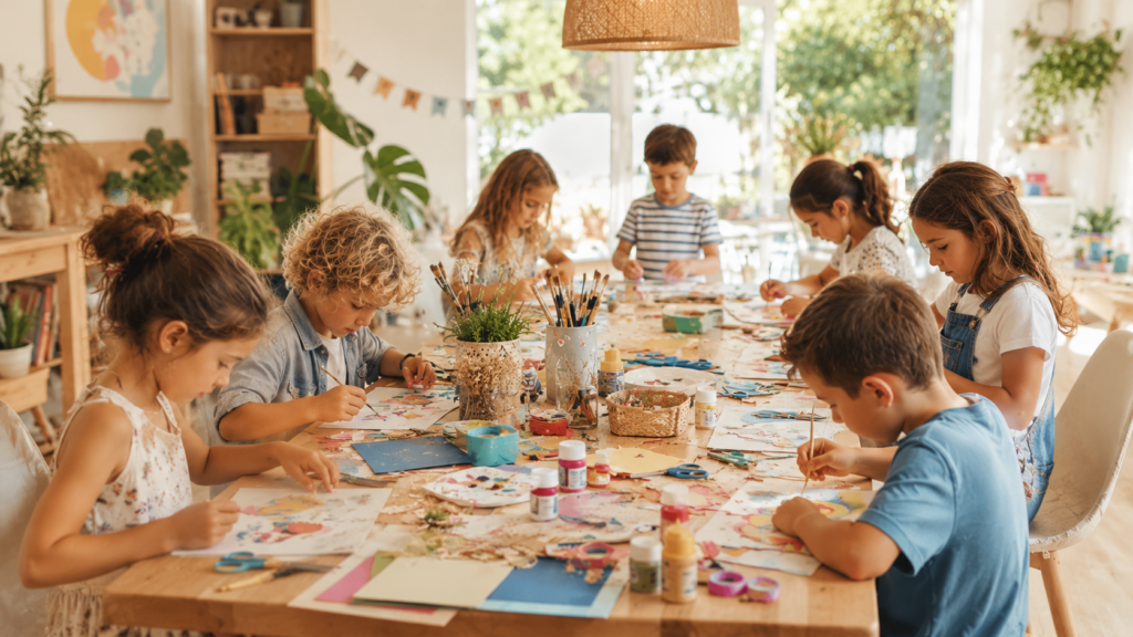 Atelier créatif pour enfants dans les Alpes-Maritimes