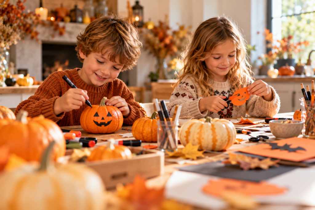 Atelier Halloween créatif pour enfants pendant les vacances de la Toussaint
