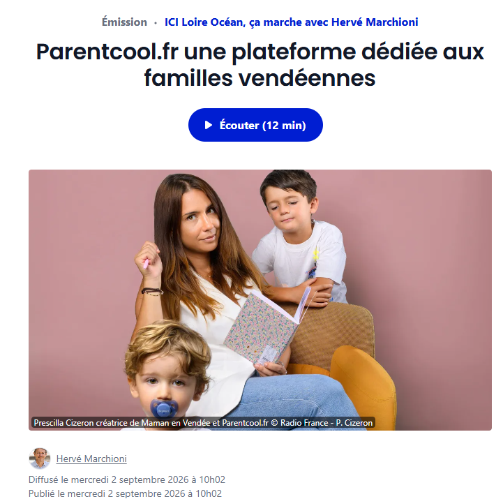 Parent Cool Vendée, plateforme pour les sorties et activités en famille
