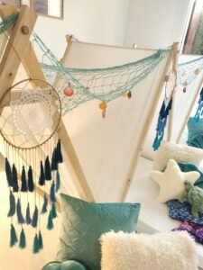 pyjama party enfants avec tentes décorées Dream Parties pour anniversaire enfant